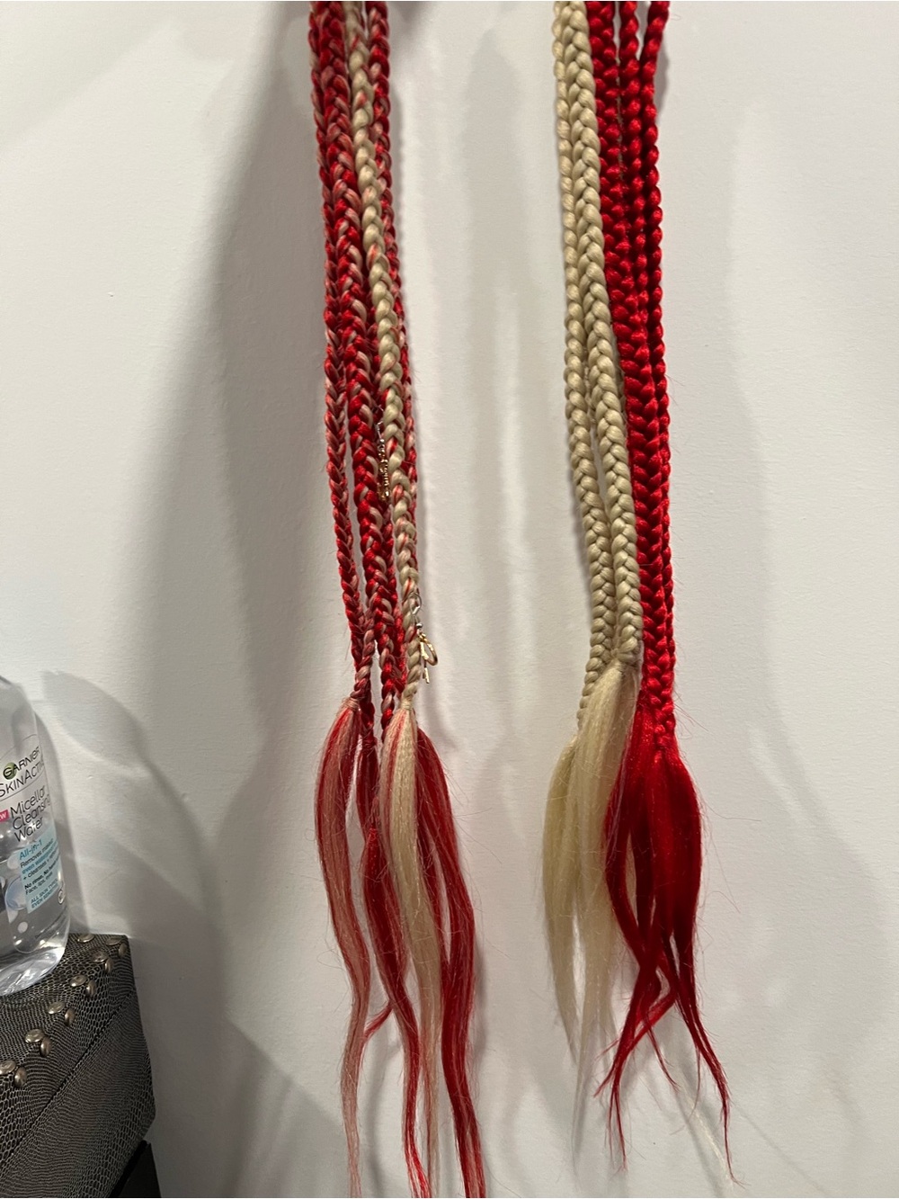 Red and Blonde Braided Hair Extensions - Women Accessories